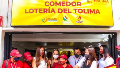 Lotería del Tolima y GanaGana inauguran comedor comunitario para loteros de Ibagué
